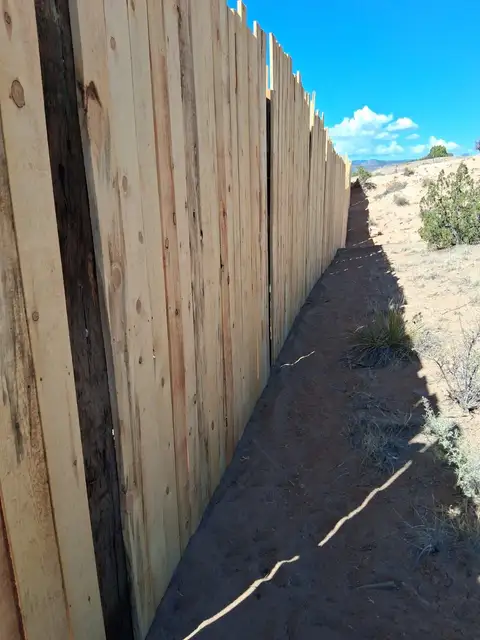 Finished wood privacy fence built by CyJ Tree Service And Handyman near Espanola, NM